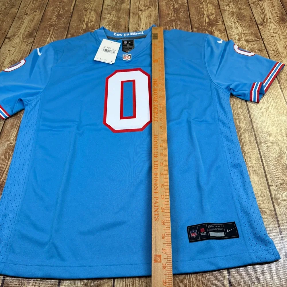 Nike Calvin Ridley Tennessee Oilers Jersey Kids Extra Large Blue Color Rush NWT